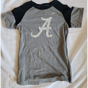 NIKE ALABAMA CRIMSON TIDE WOMENS TERRY FRENCH DRESS SHIRT MEDIUM GRAY ZIP MESH